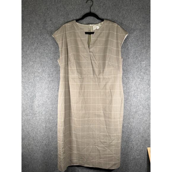 HUGO BOSS‎ Dress Women 14 Brown Deliza Business Sheath Stretch sophisticated NWT - Picture 1 of 8